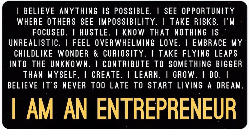 I am an entrepreneur